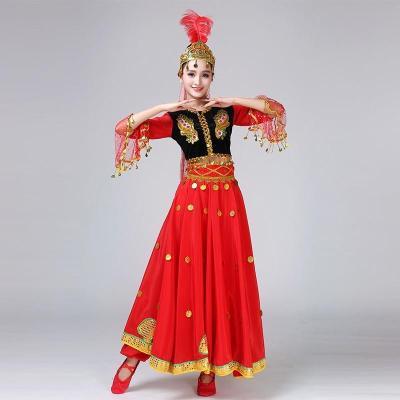 2018成人维吾儿族民族服装新疆维吾尔族舞蹈演出服女新款现代